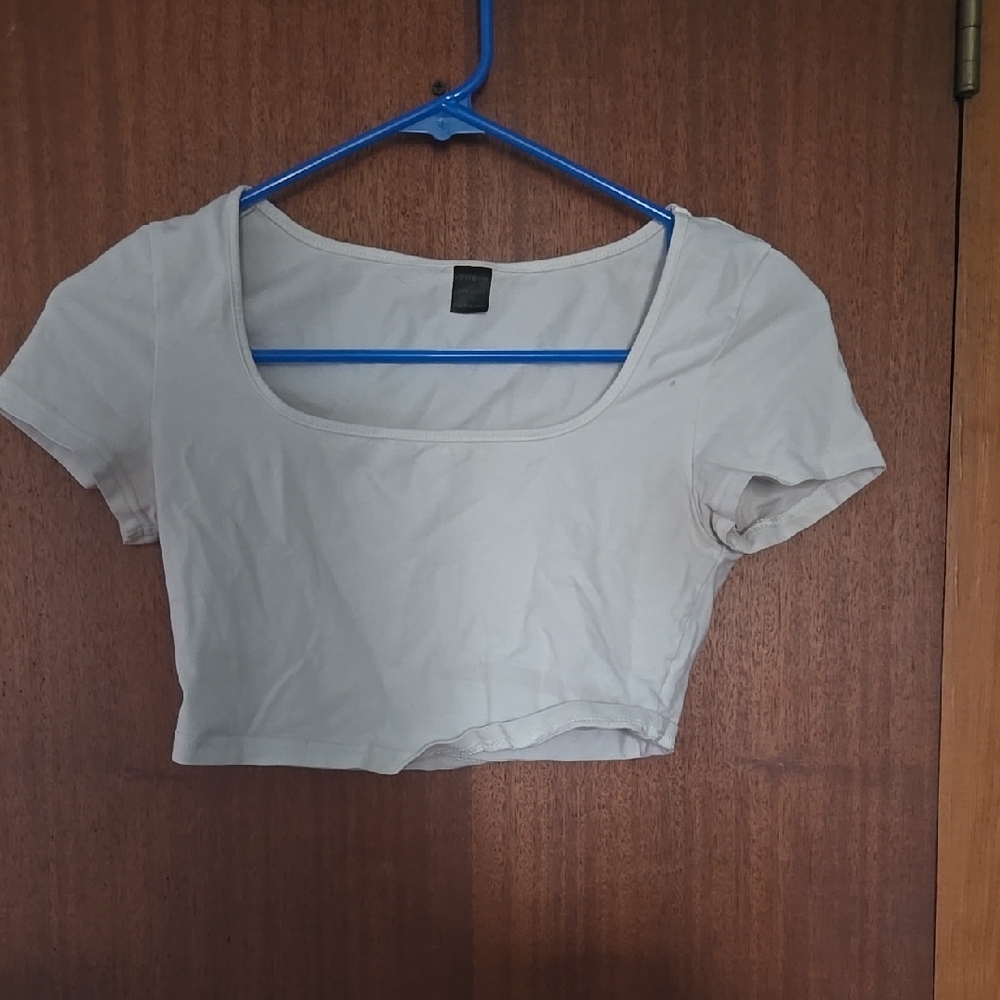 Women's Cream Crop Top